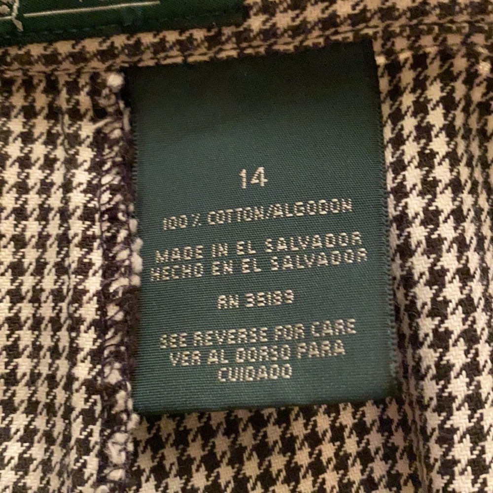 Hunter Club Size 14P Houndstooth Black and White Pants!!! - Picture 4 of 5